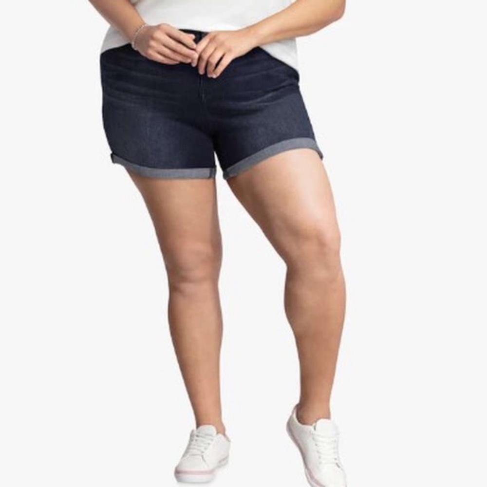 Lane Bryant Cuffed High Rise Jean Shorts Size 18